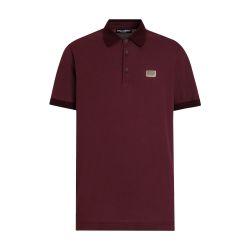 Cotton polo with logo tag by DOLCE&GABBANA