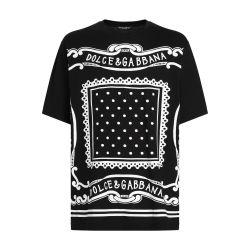 Cotton t-shirt with bandanna print by DOLCE&GABBANA