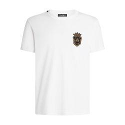 Cotton t-shirt with heraldic patch by DOLCE&GABBANA