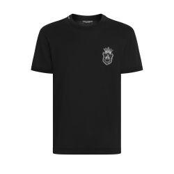 Cotton t-shirt with heraldic patch by DOLCE&GABBANA