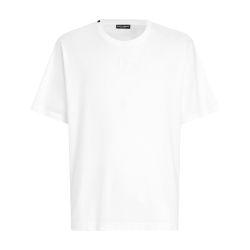 Cotton t-shirt with logo embroidery by DOLCE&GABBANA