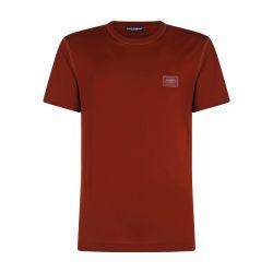 Cotton t-shirt with logoed plaque by DOLCE&GABBANA