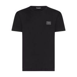 Cotton t-shirt with logoed plaque by DOLCE&GABBANA