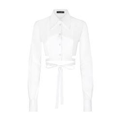Criss-crossing laces cropped shirt by DOLCE&GABBANA