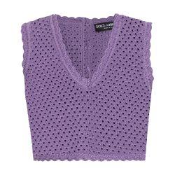 Crochet crop top by DOLCE&GABBANA