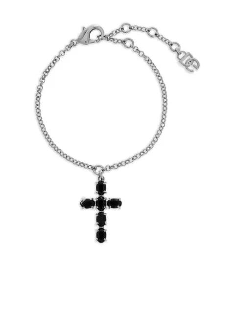 Cross-pendant fine-link bracelet by DOLCE&GABBANA