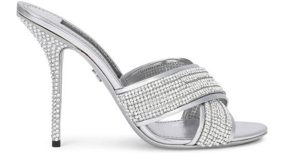 Crystal mesh mules by DOLCE&GABBANA