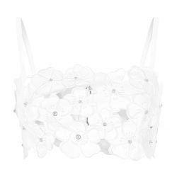 Cut-out embroidery rhinestone bralette by DOLCE&GABBANA