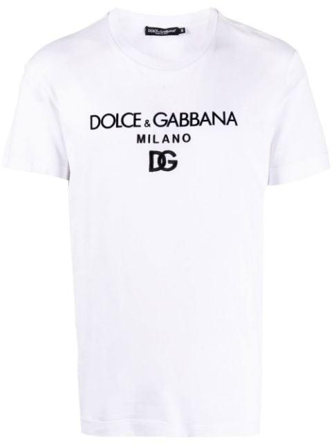 DG Essentials logo-embroidered T-shirt by DOLCE&GABBANA