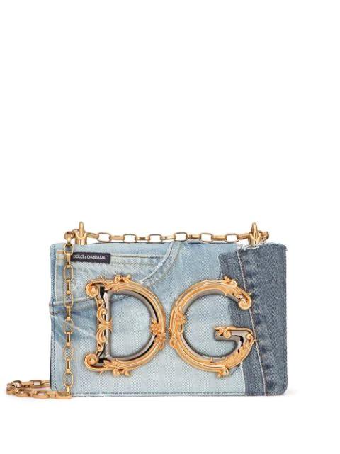 DG Girls patchwork-denim mini bag by DOLCE&GABBANA