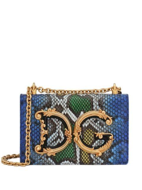 DG Girls python-effect crossbody bag by DOLCE&GABBANA