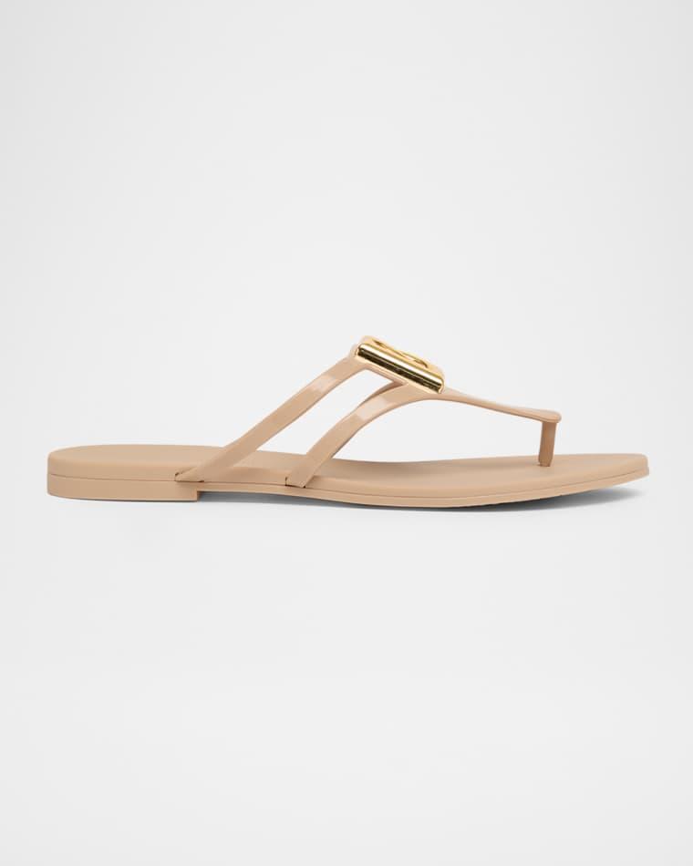 DG Jelly Flat Thong Sandals by DOLCE&GABBANA