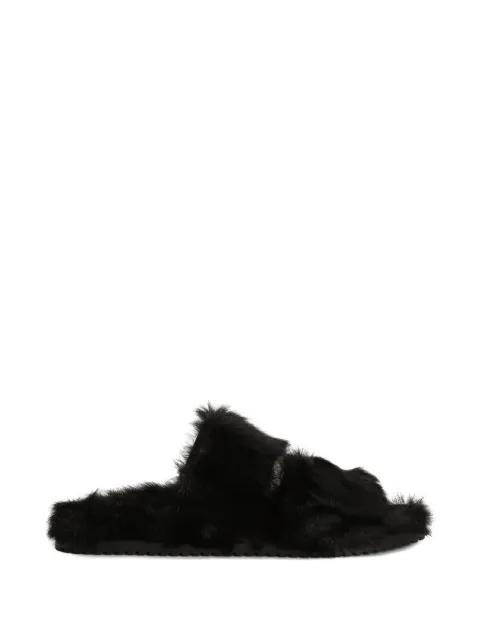 DG casual fur sandals by DOLCE&GABBANA