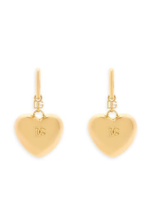 DG heart dangle earrings by DOLCE&GABBANA