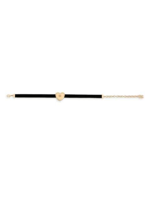 DG heart velvet bracelet by DOLCE&GABBANA