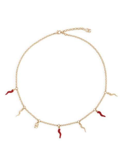 DG horn-charm necklace by DOLCE&GABBANA