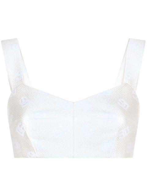 DG jacquard cropped top by DOLCE&GABBANA