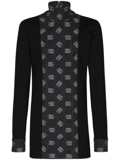 DG jacquard long-sleeve shirt by DOLCE&GABBANA
