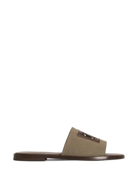 DG light linen canvas sandals by DOLCE&GABBANA