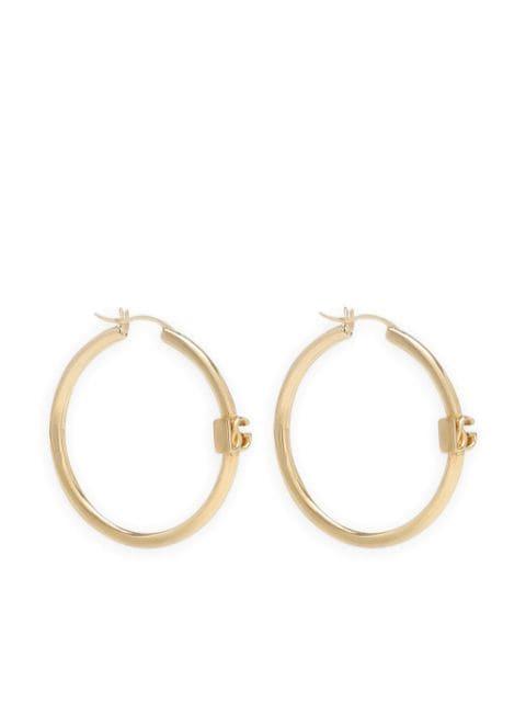 DG logo-charm hoop earrings by DOLCE&GABBANA