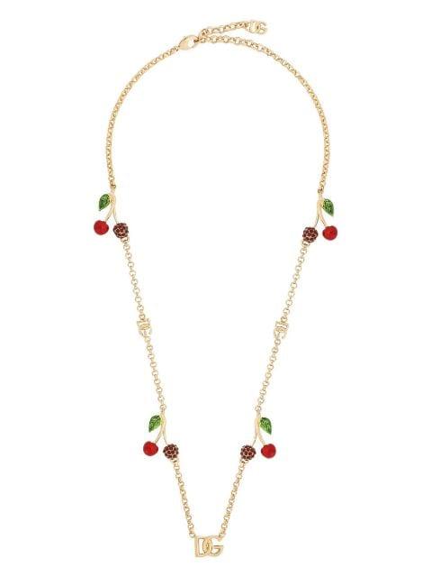 DG logo crystal-embellished necklace by DOLCE&GABBANA