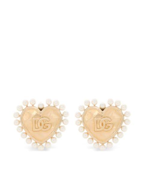 DG-logo earrings by DOLCE&GABBANA