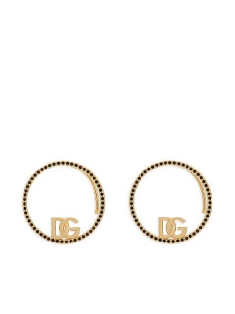 DG-logo embellished earrings by DOLCE&GABBANA