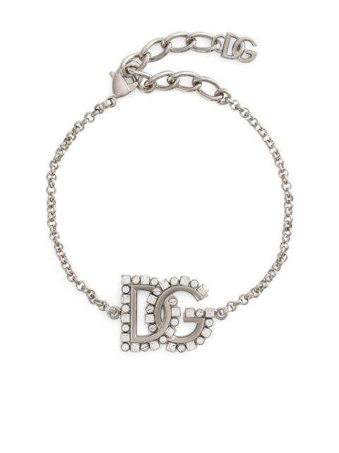 DG-logo fine-link bracelet by DOLCE&GABBANA