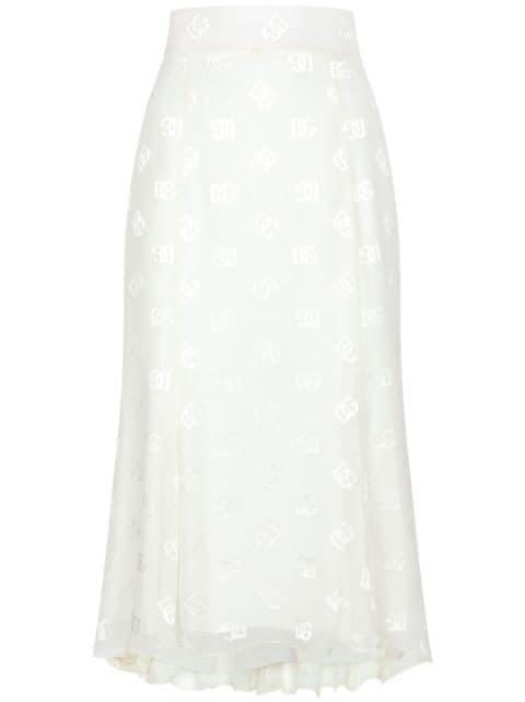DG logo godet skirt by DOLCE&GABBANA