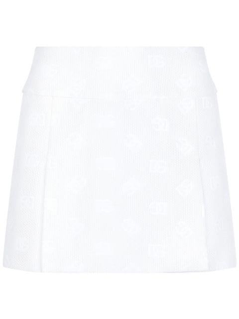 DG logo-jacquard miniskirt by DOLCE&GABBANA