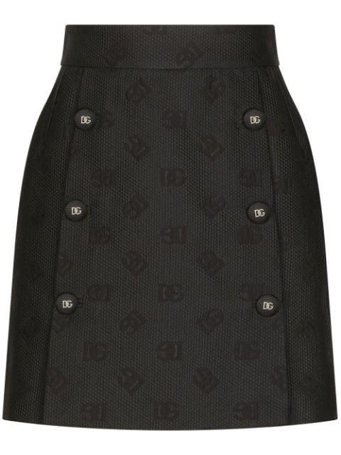DG-logo jacquard miniskirt by DOLCE&GABBANA