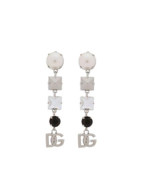 DG logo pendant earrings by DOLCE&GABBANA