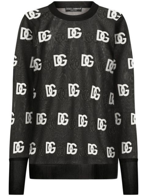 DG-logo semi-sheer jumper by DOLCE&GABBANA