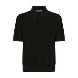 DG logo silk jacquard polo-shirt by DOLCE&GABBANA