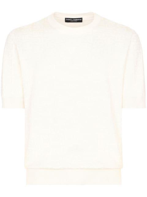 DG-logo silk sweater by DOLCE&GABBANA