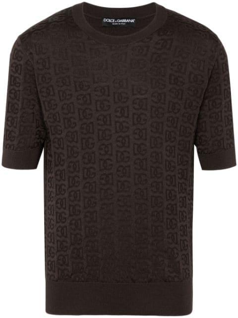 DG-logo silk sweater by DOLCE&GABBANA