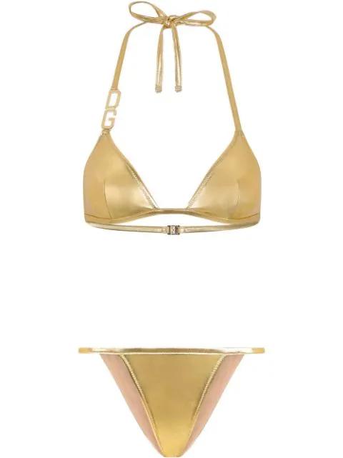 DG-logo triangle bikini by DOLCE&GABBANA