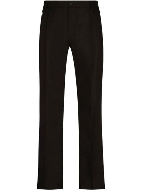 DG patch stretch-cotton trousers by DOLCE&GABBANA
