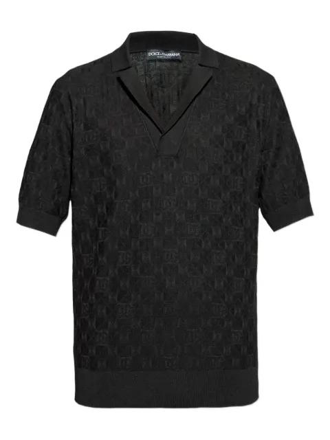 DG-patterned polo top by DOLCE&GABBANA