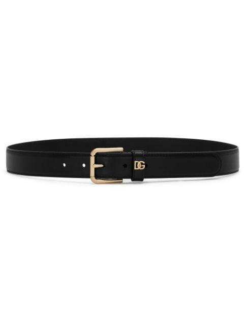 DG-plaque leather belt by DOLCE&GABBANA
