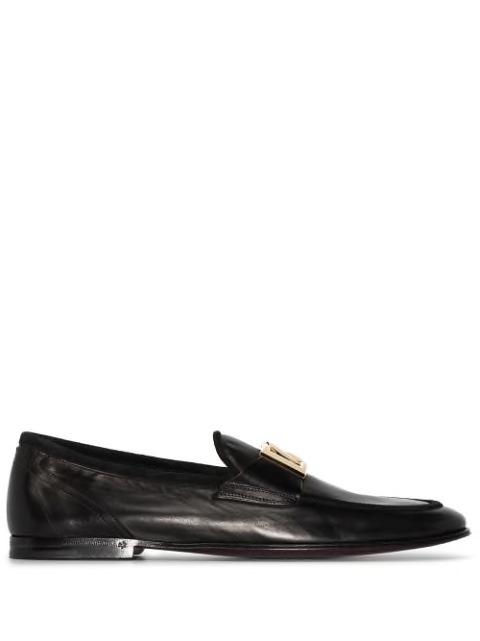 DG-plaque leather loafers by DOLCE&GABBANA