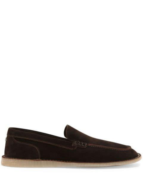 DG-plaque suede loafers by DOLCE&GABBANA