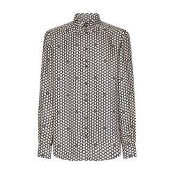 DG print silk Martini-fit shirt by DOLCE&GABBANA