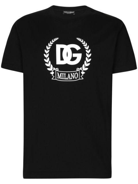 DG-print stretch-cotton T-shirt by DOLCE&GABBANA