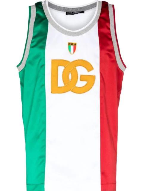 DG striped tank top by DOLCE&GABBANA
