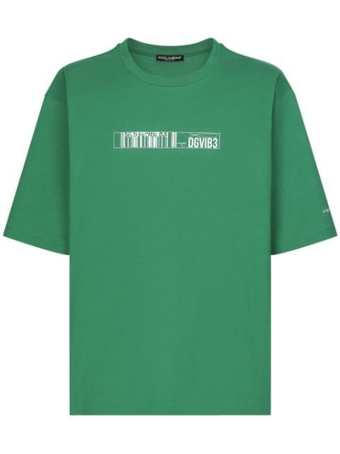 barcode-print cotton T-shirt by DOLCE&GABBANA DGVIB3