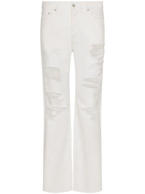 distressed straight-leg jeans by DOLCE&GABBANA DGVIB3