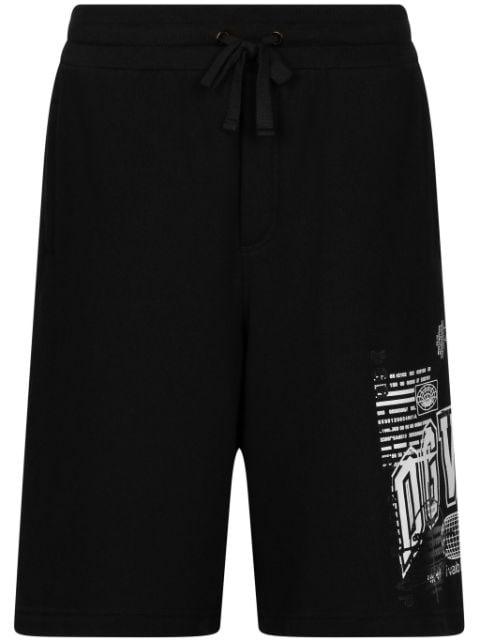 logo-print cotton track shorts by DOLCE&GABBANA DGVIB3