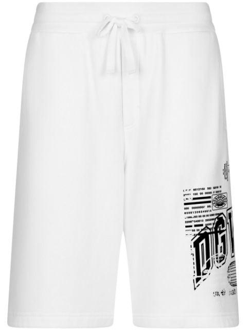 logo-print cotton track shorts by DOLCE&GABBANA DGVIB3