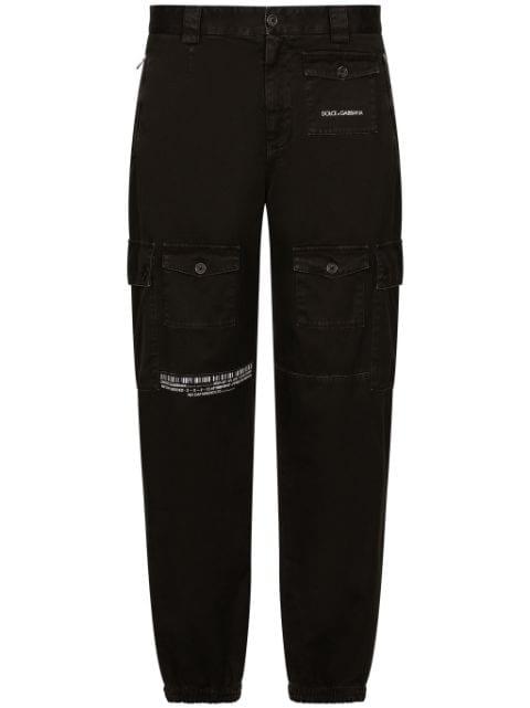 logo-print cotton trousers by DOLCE&GABBANA DGVIB3